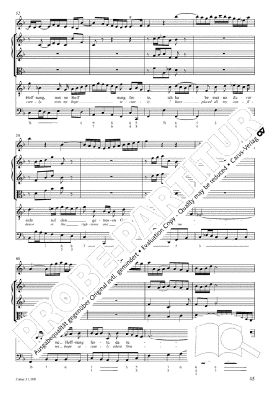I have placed all my confidence (Ich habe meine Zuversicht) 4-Part scores gallery preview page 46