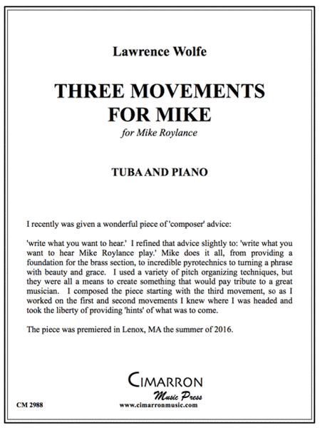 Three Movements for Mike