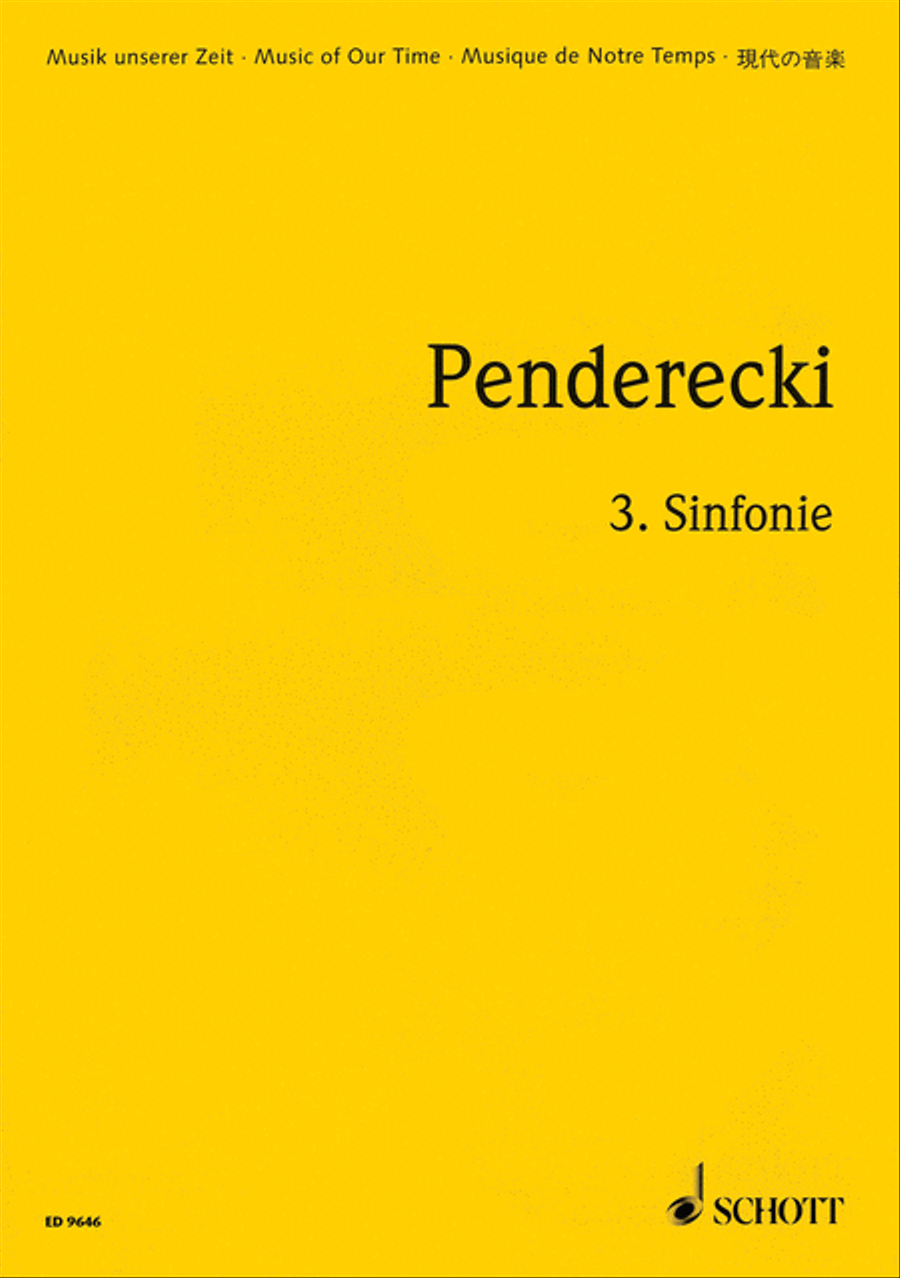 Sinfonie No. 3 Orchestra scores gallery preview page 1