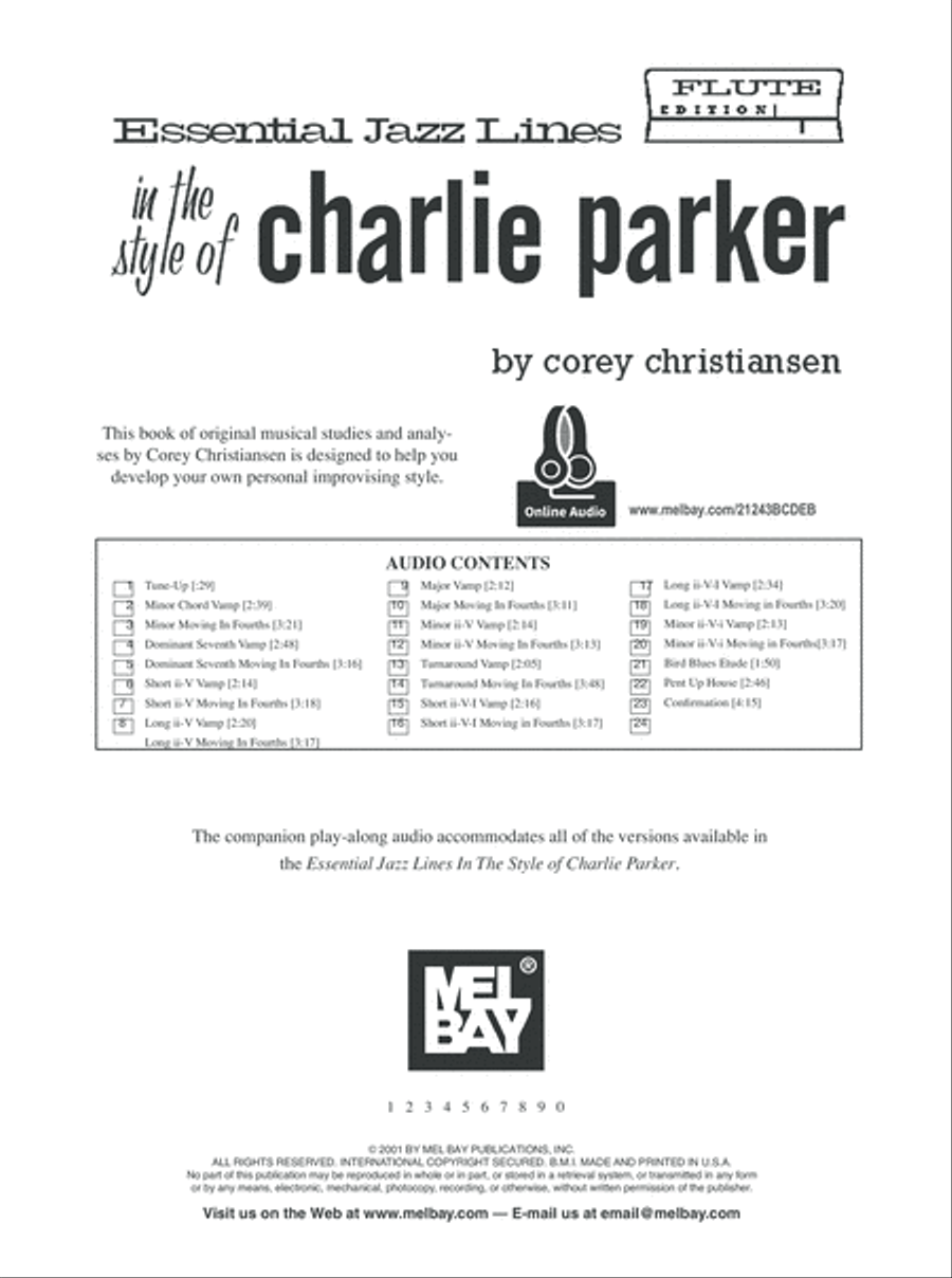 Essential Jazz Lines in the Style of Charlie Parker, Flute Edition Flute scores gallery preview page 2