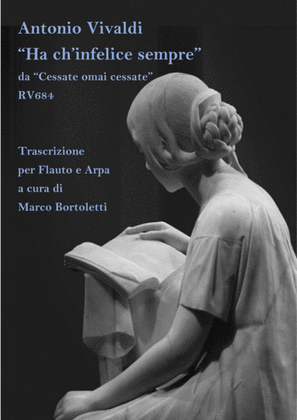 Book cover for "Ah ch'infelice sempre" RV 648 A. Vivaldi transcription for Flute and Harp