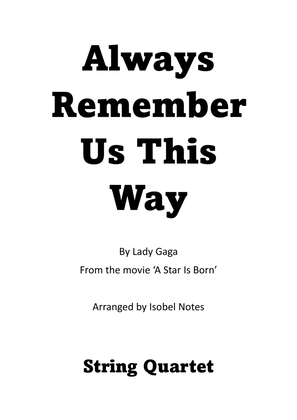 Book cover for Always Remember Us This Way