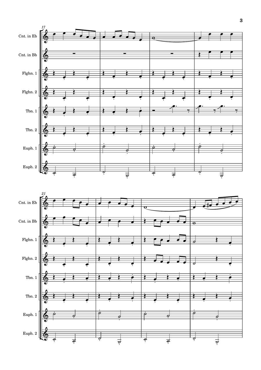 Sleigh Ride Brass Ensemble scores gallery preview page 3