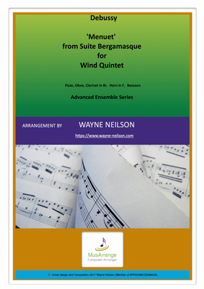 Book cover for Menuet from Suite Bergamasque for Wind Quintet