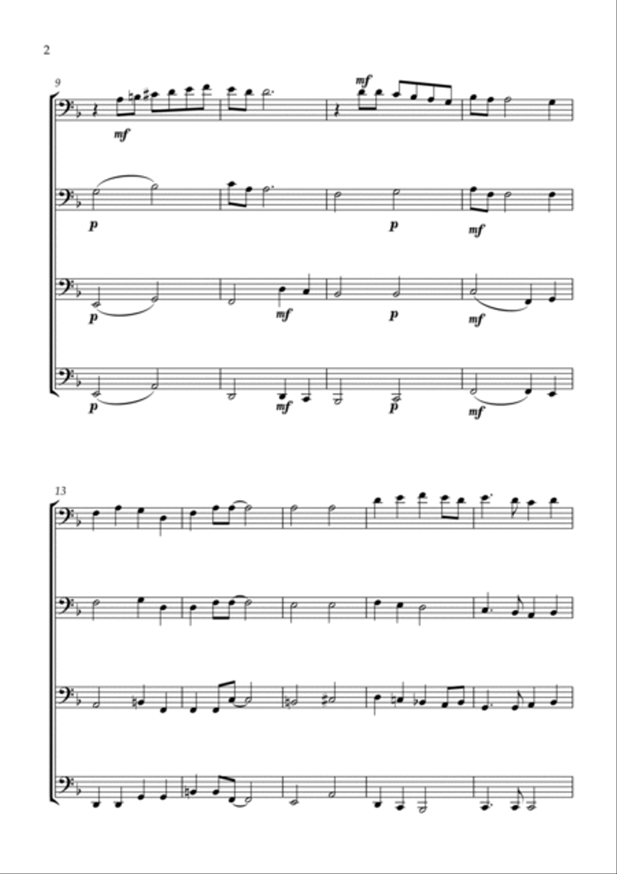 Yesterday Yesterday Brass Quartet scores gallery preview page 2