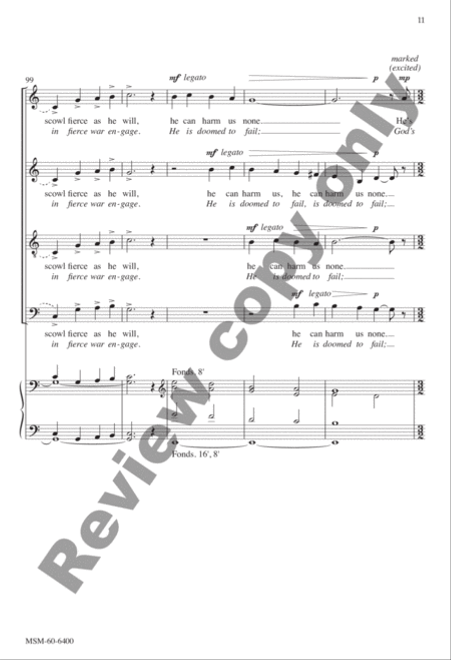 A Mighty Fortress is Our God (Rhythmic) 4-Part scores gallery preview page 11