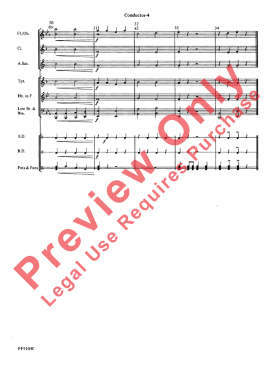 Concerto for Pots and Pans Concert Band scores gallery preview page 7