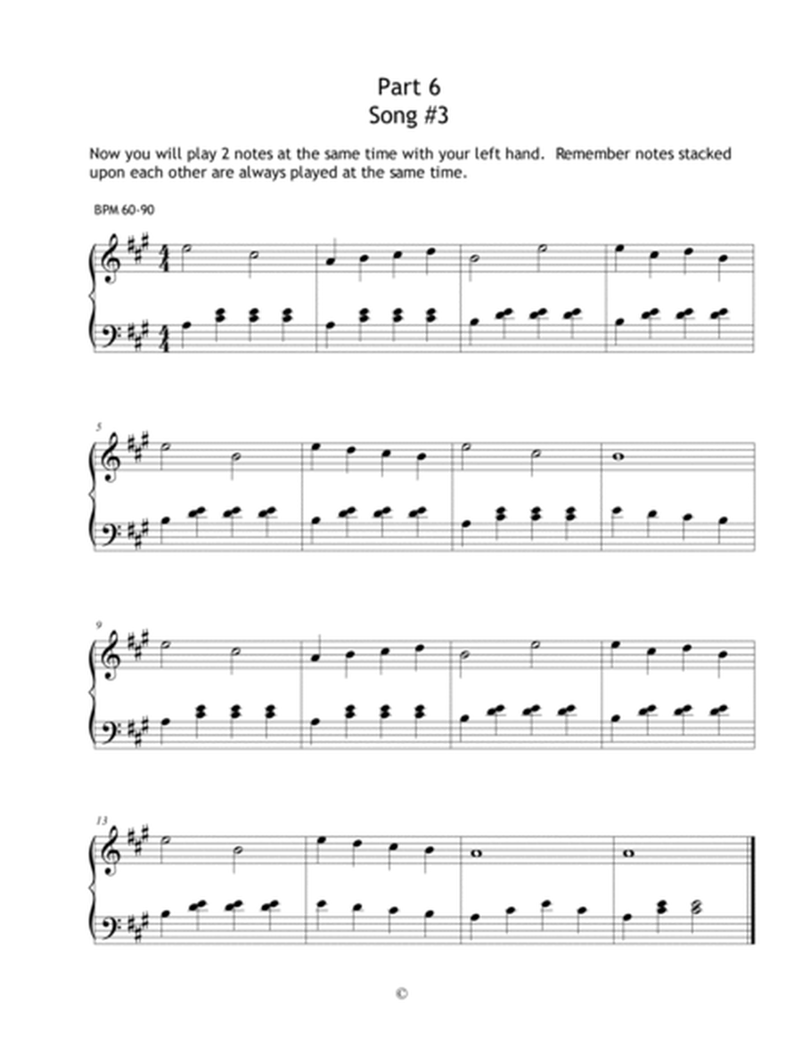 Piano songs in A position Part 6
