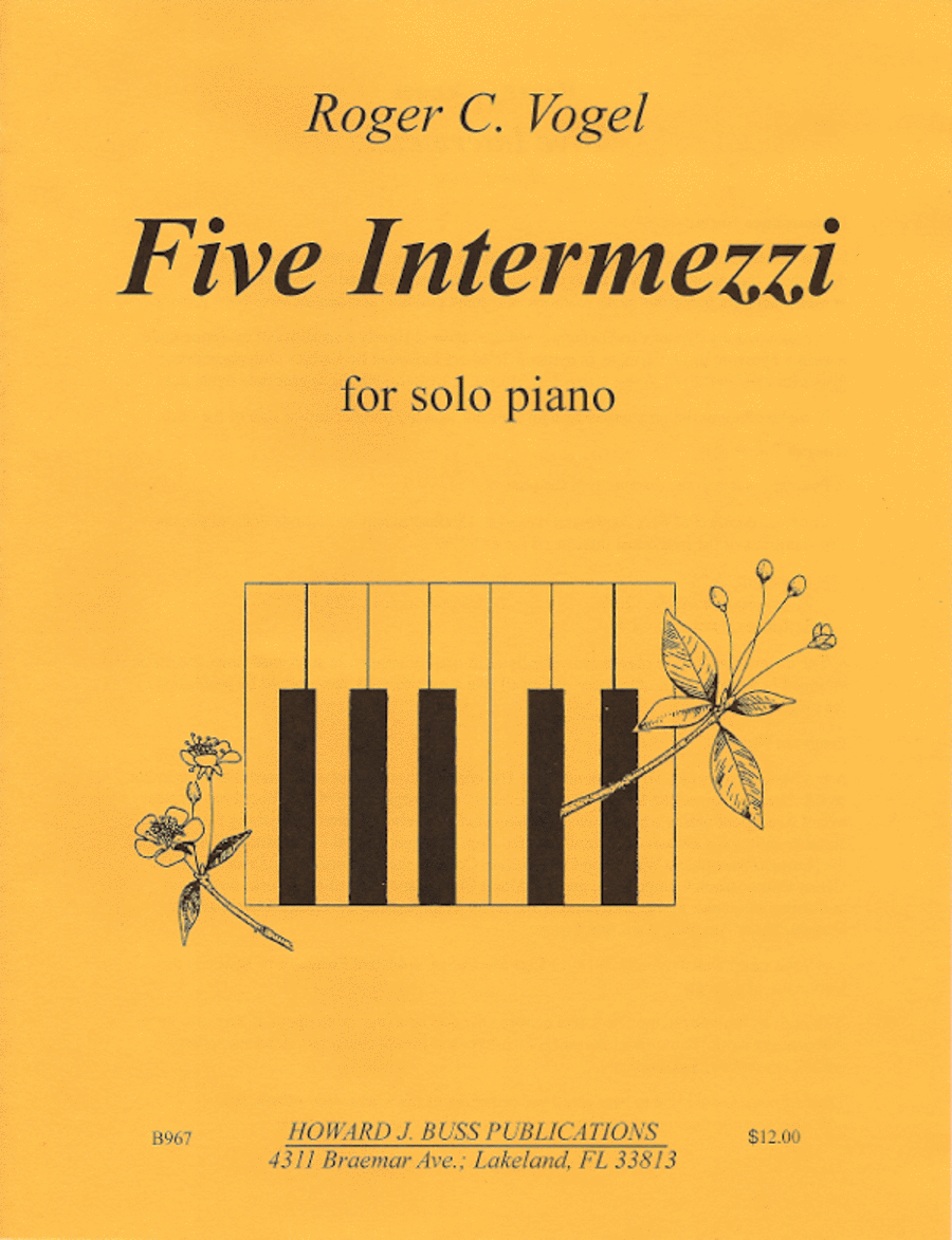Five Intermezzi Piano Solo scores gallery preview page 1