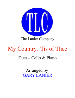 Book cover for MY COUNTRY, ‘TIS OF THEE (Duet – Cello and Piano/Score and Parts)