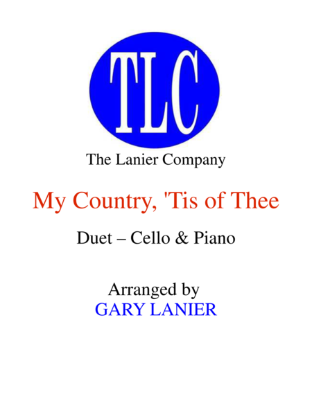 MY COUNTRY, ‘TIS OF THEE (Duet – Cello and Piano/Score and Parts) image number null