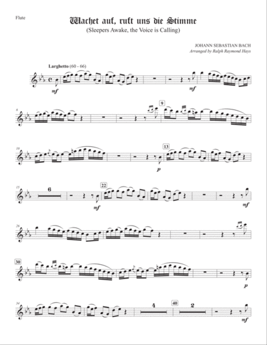 Sleepers Awake (Wachet Auf) for Woodwind Quintet Woodwind Quintet scores gallery preview page 6