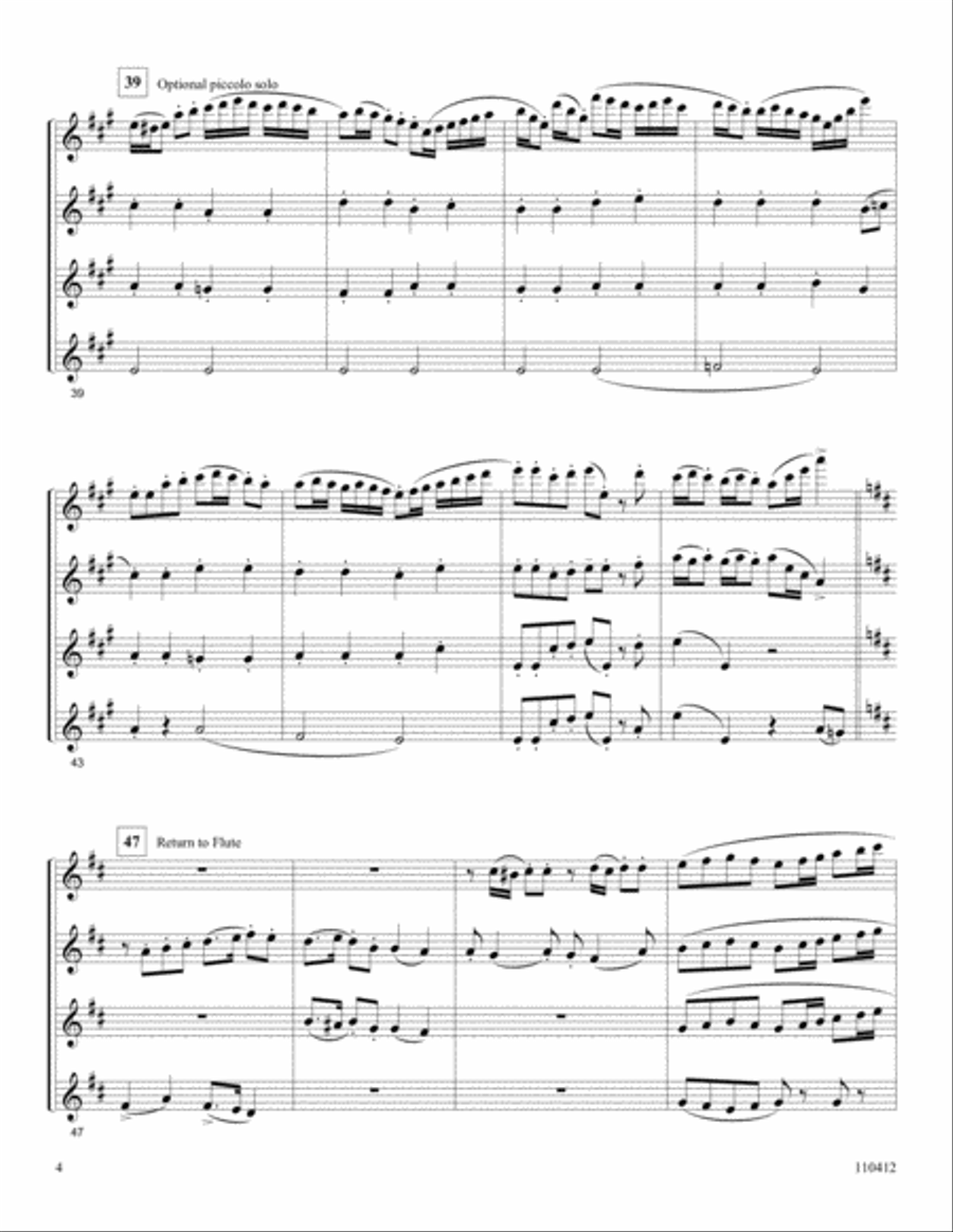 Follow On Flute Quartet scores gallery preview page 4