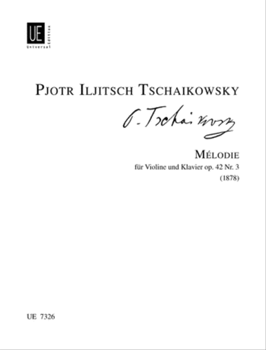 Melodie Op. 42, No. 3 Melodie Op. 42, No. 3 School and Community scores gallery preview page 1