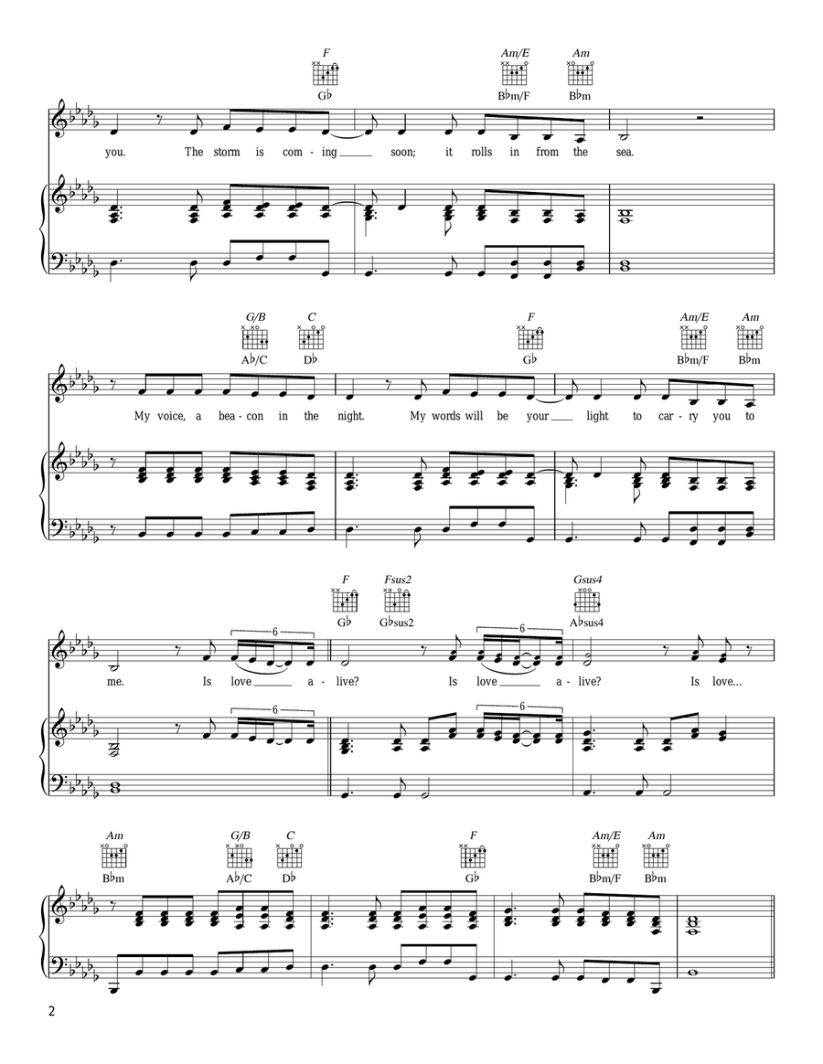 Winter Song Piano, Vocal, Guitar scores gallery preview page 2