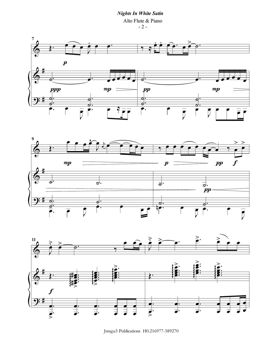 Nights In White Satin Flute Solo scores gallery preview page 2