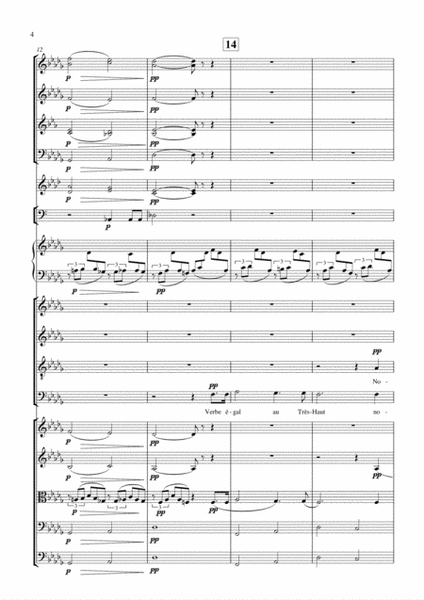 Faure - Cantique de Jean Racine orchestrated Adrian Connell - Full Score