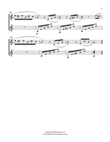 Fur Elise (Oboe and Guitar) - Score and Parts image number null