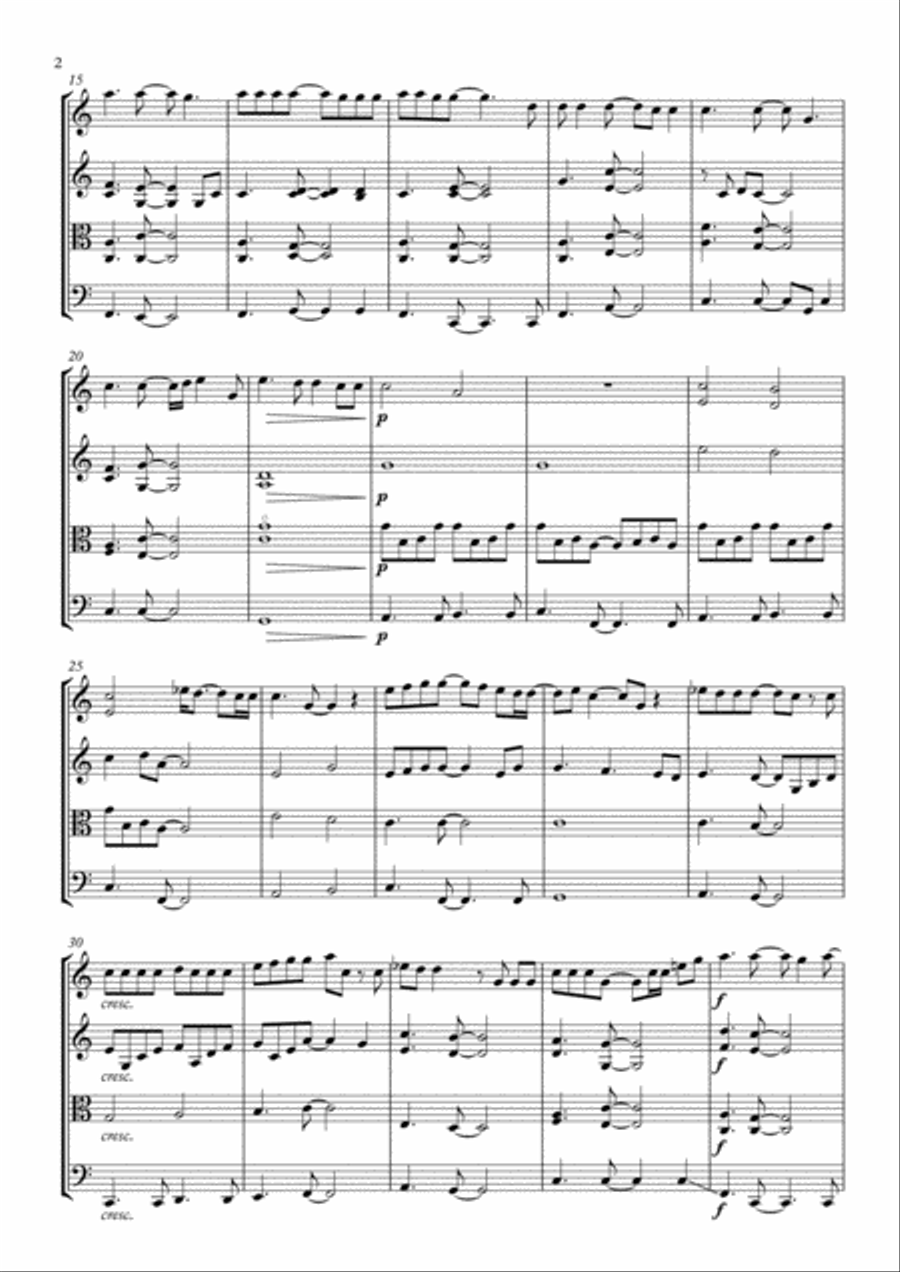 True Colors String Quartet scores gallery preview page 2