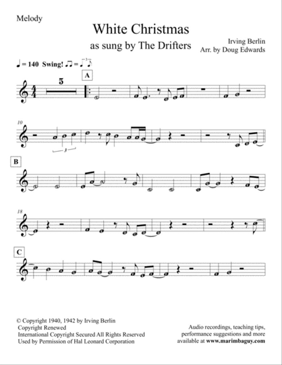 White Christmas Large Ensemble scores gallery preview page 6