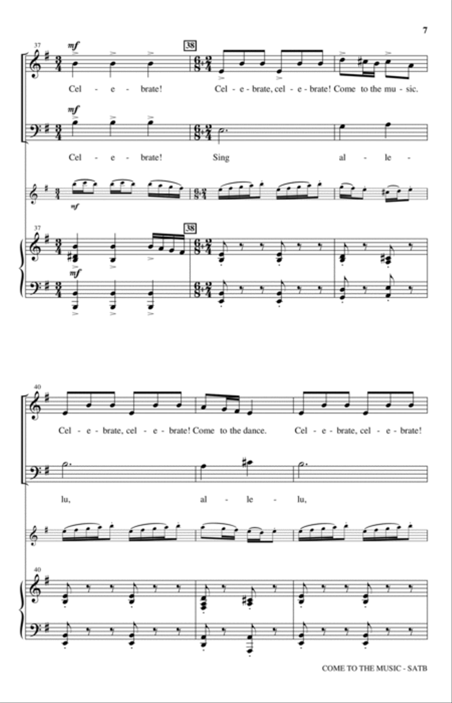 Come To The Music 4-Part scores gallery preview page 6