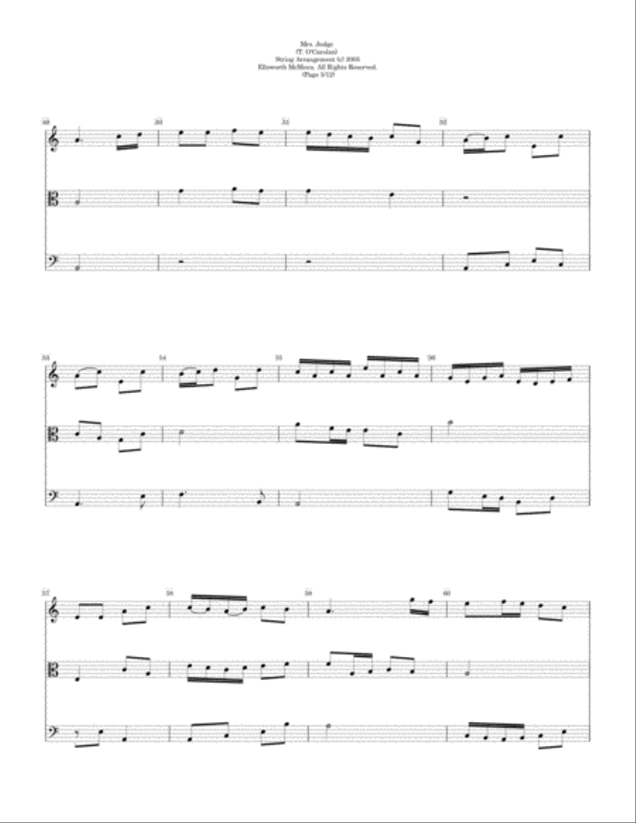 Mrs. Judge For Classical String Trio (Violin, Viola, and Cello) String Quartet scores gallery preview page 6