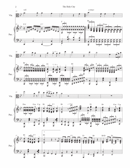 The Holy City (Viola solo and Piano) image number null