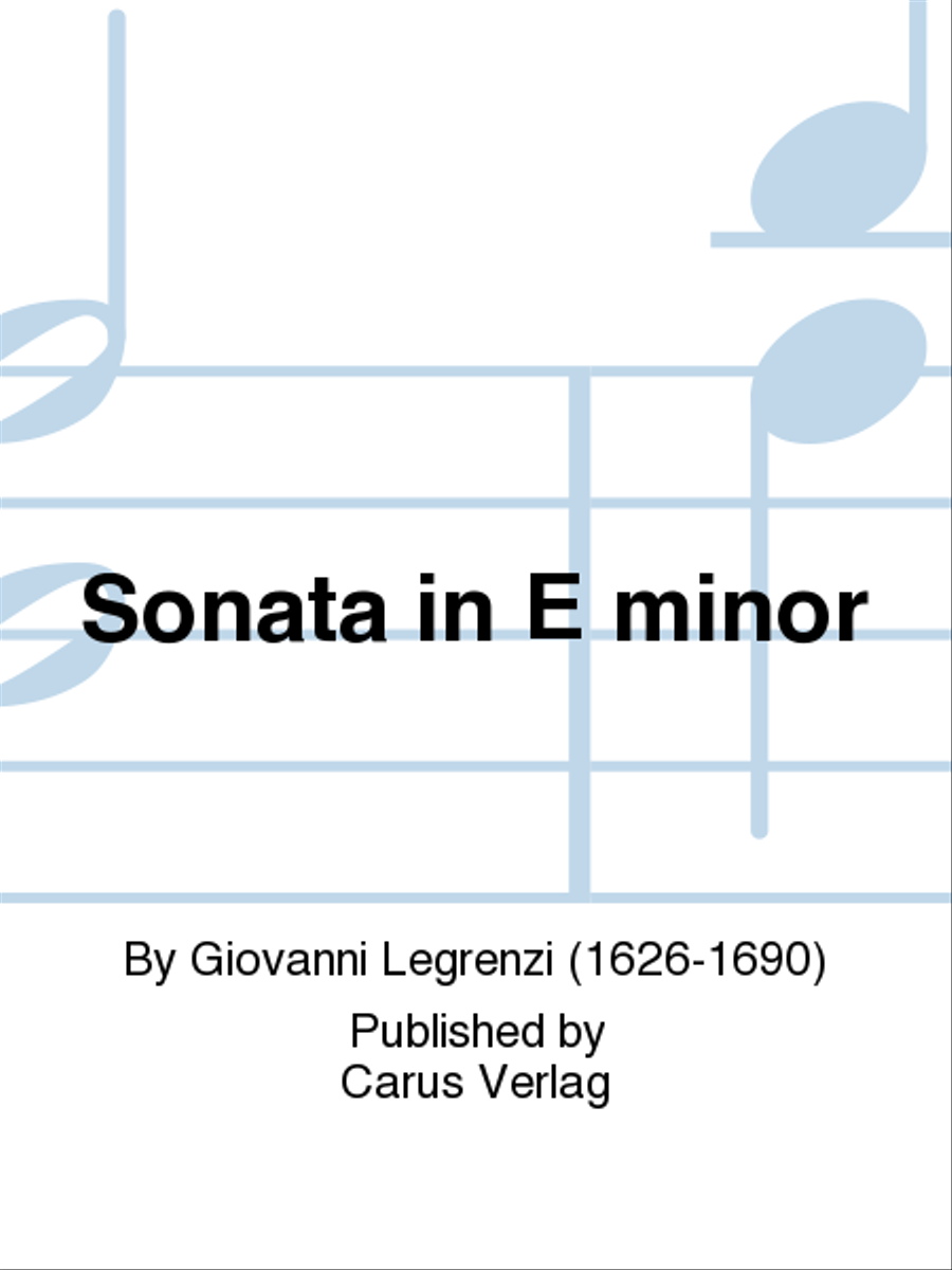 Sonata in E minor Violin scores gallery preview page 1