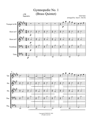 Gymnopedie No.1 (arranged for Brass Quintet)
