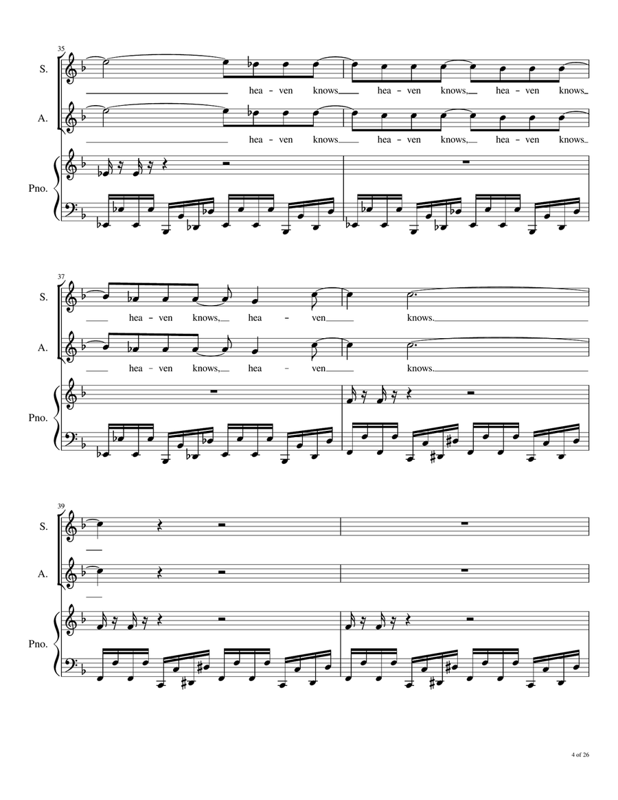 I Feel Love 4-Part scores gallery preview page 5