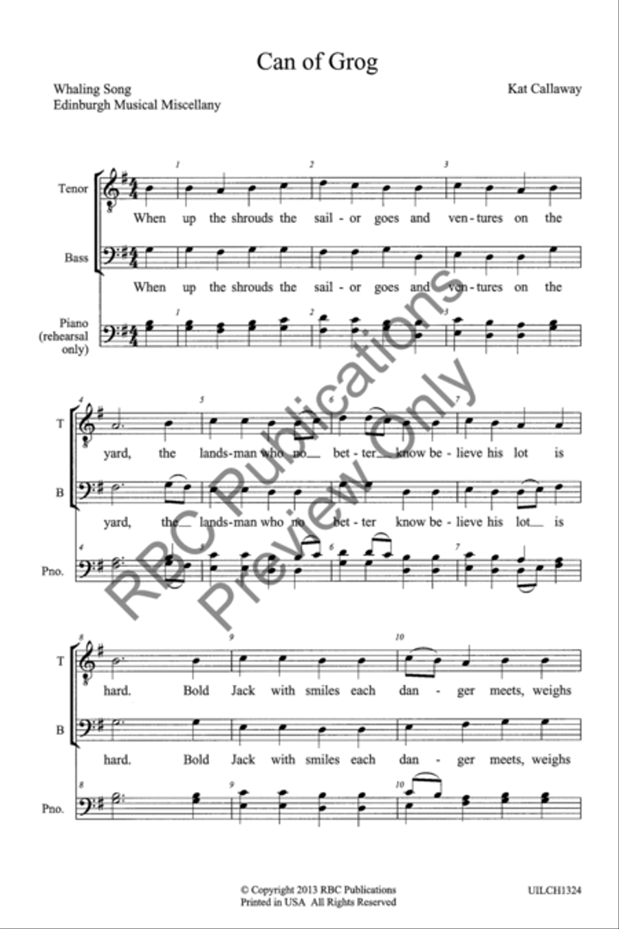 <br>Sheet music extract