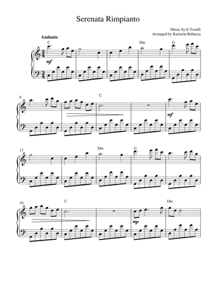 Serenata Rimpianto (Op.6 No.1) image number null