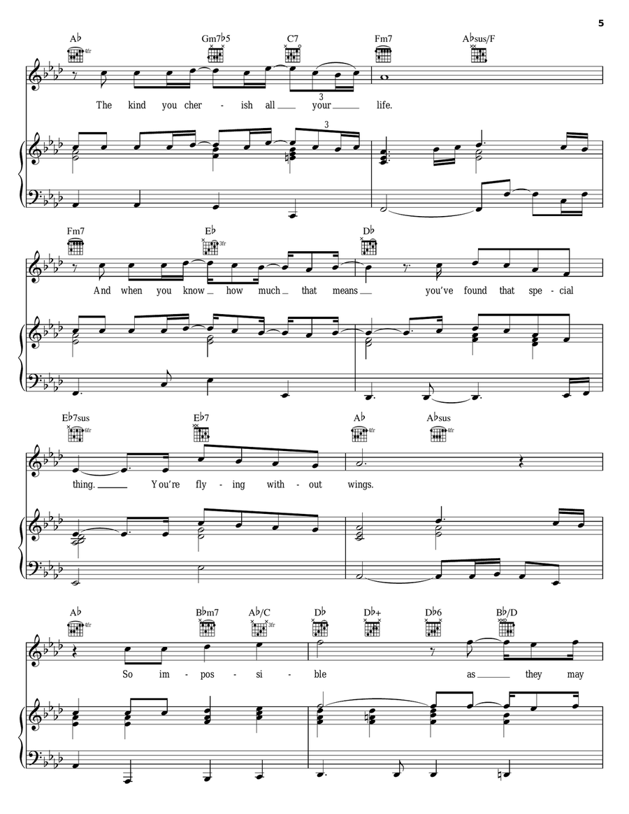 Flying Without Wings Flying Without Wings Piano, Vocal, Guitar scores gallery preview page 5
