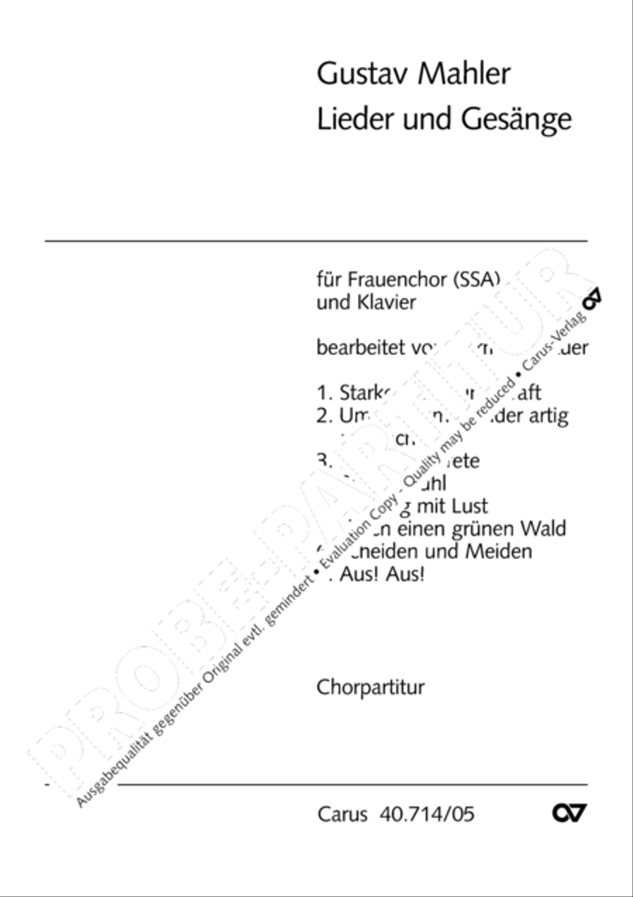 Sieben Lieder und Gesange (arr.)