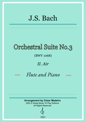 Book cover for Air on G String - Flute and Piano (Full Score and Parts)