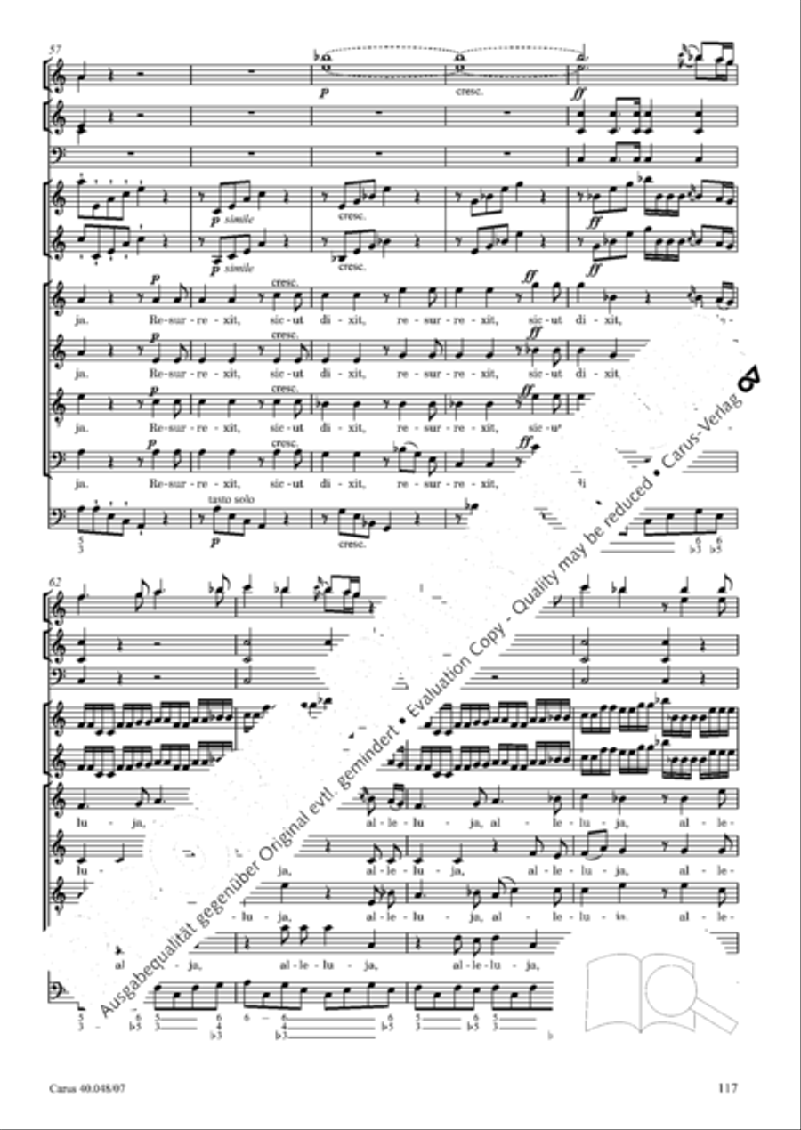 Regina coeli in B-Flat Major, K. 127 4-Part scores gallery preview page 118