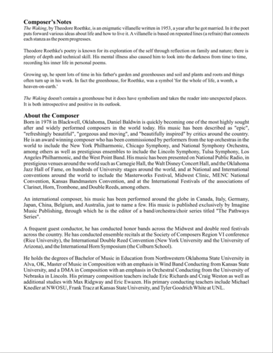 The Waking 4-Part scores gallery preview page 2