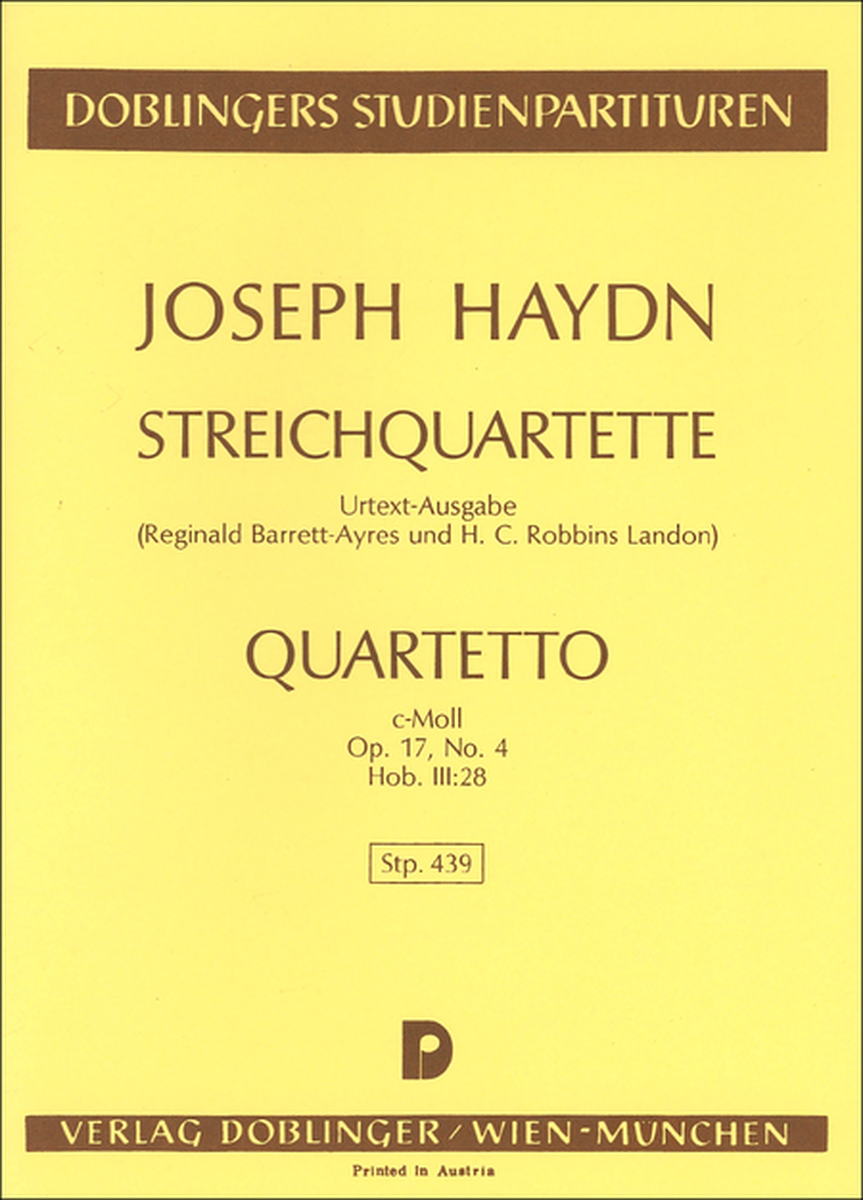 Streichquartett c-moll op. 17 / 4