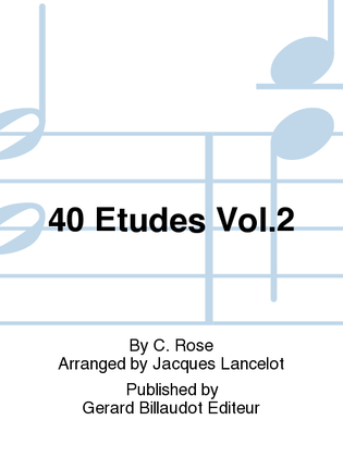 Book cover for 40 Etudes Vol. 2