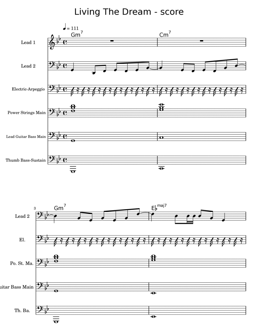 Living The Dream Voice scores gallery preview page 1