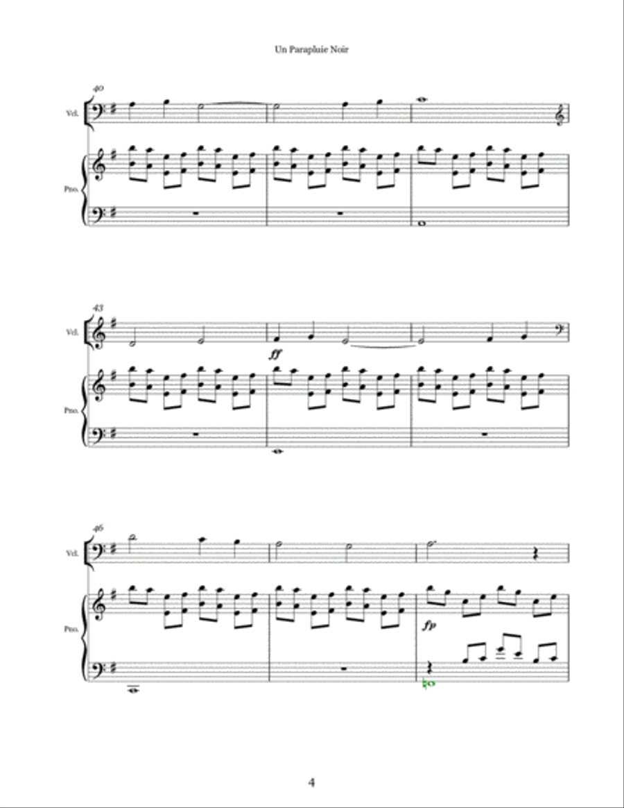 Un Parapluie Noir Piano scores gallery preview page 4