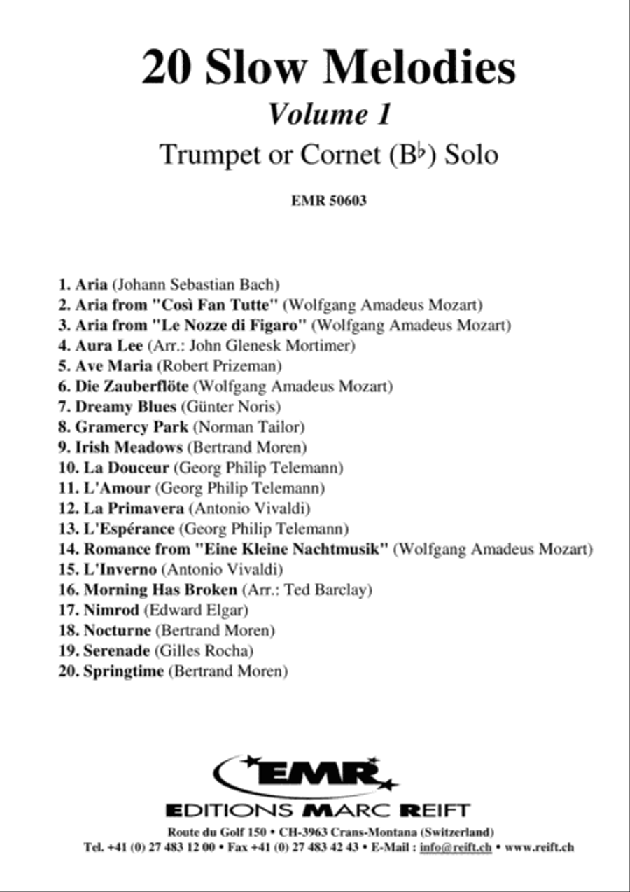 20 Slow Melodies Volume 1 Cornet scores gallery preview page 2