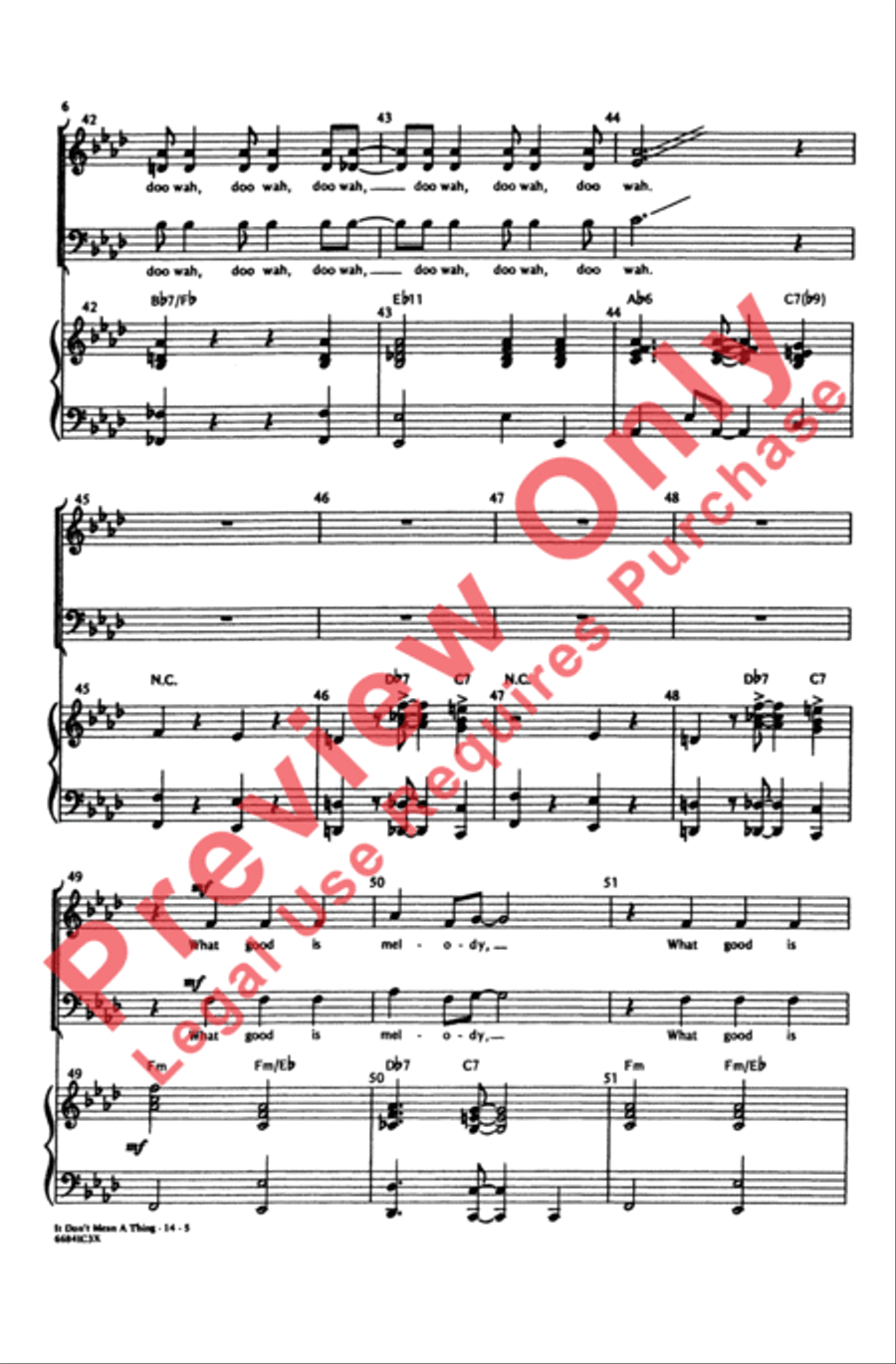 It Don't Mean a Thing (If It Ain't Got That Swing) 3-Part scores gallery preview page 6