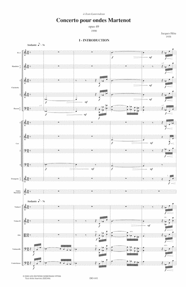 Concerto Ondes Martenot op. 49 (score)