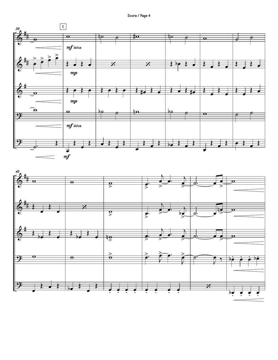 Skyliner Brass Quintet scores gallery preview page 5
