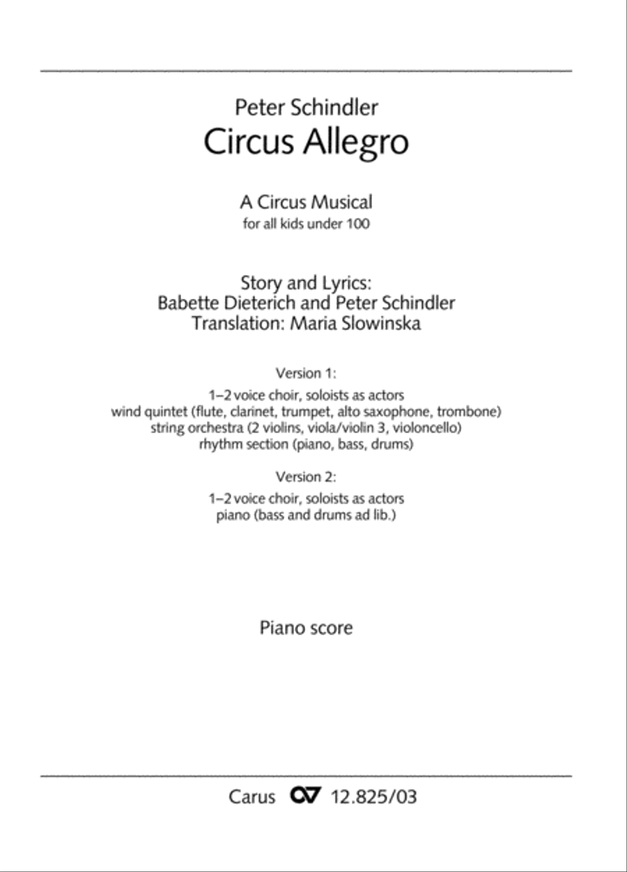 Circus Allegro Circus Allegro Choir scores gallery preview page 2