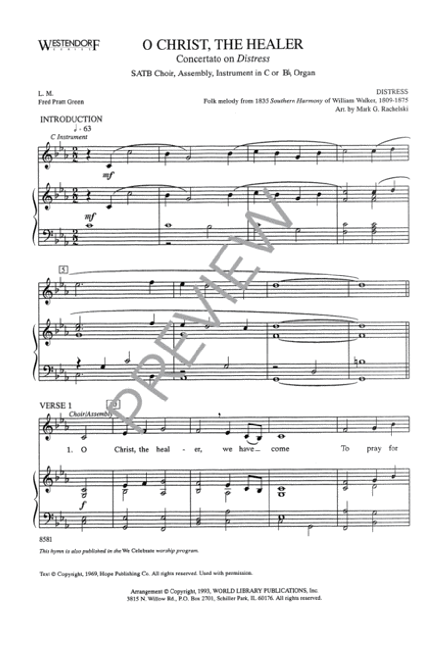 O Christ the Healer We Have Come 4-Part scores gallery preview page 2