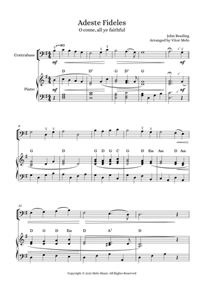 Adeste Fideles (O Come, All Ye Faithful) - contrabass and piano