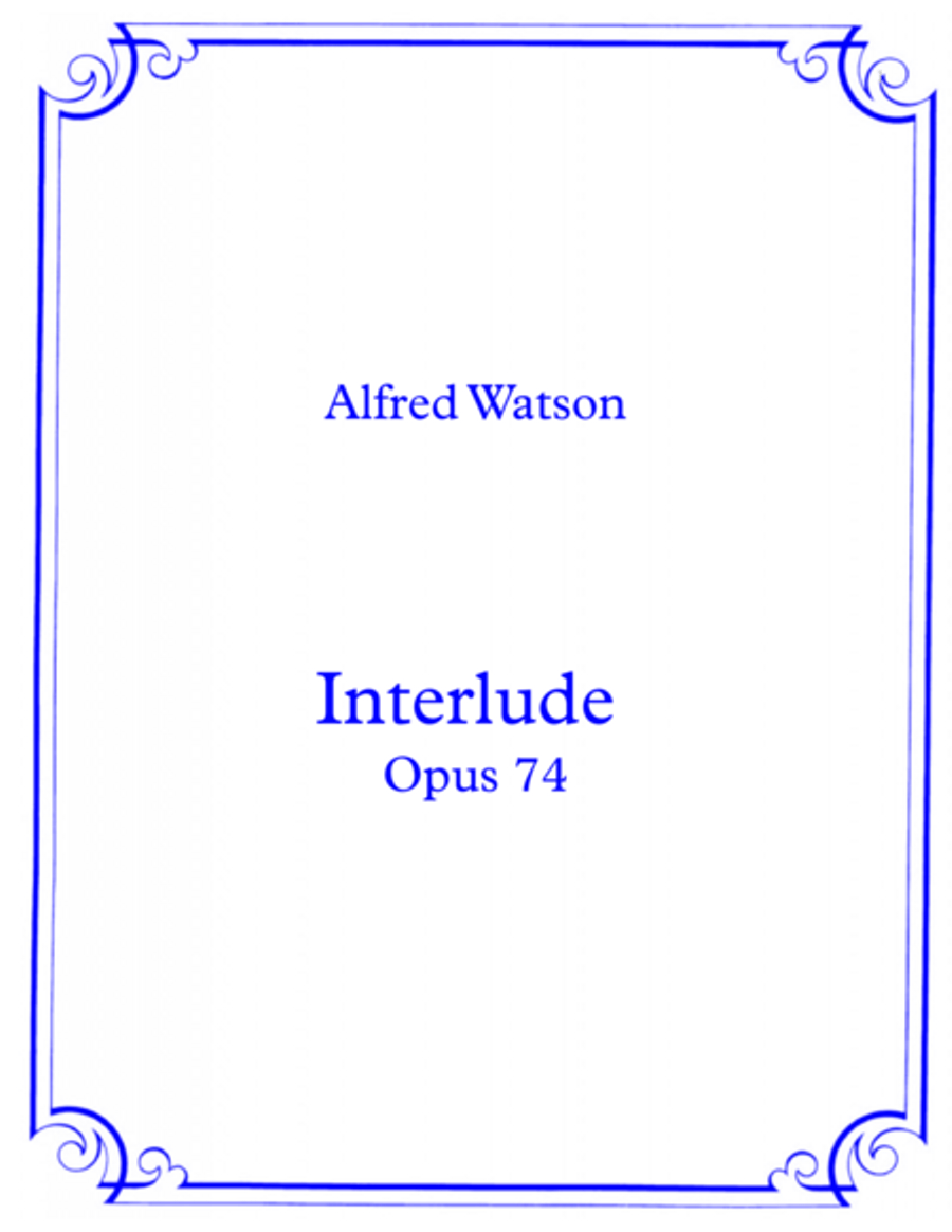 Interlude Opus 74 Piano Solo scores gallery preview page 1