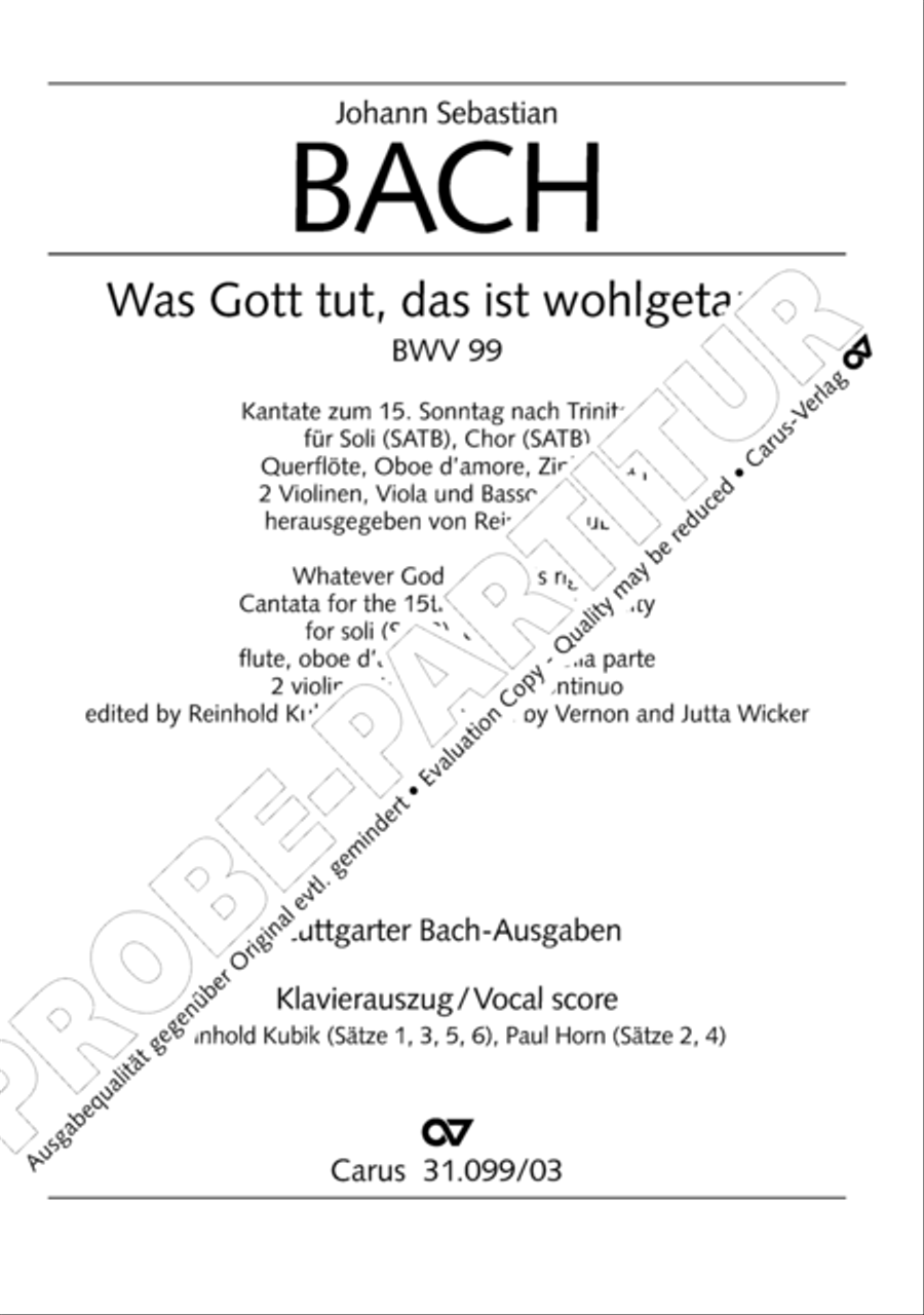Whatever God ordains is right (Was Gott tut, das ist wohlgetan) 4-Part scores gallery preview page 2